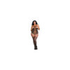 Combinaison bodystocking grande taille résille fantaisie 